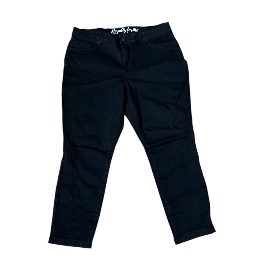 Royalty for Me Black‎ Denim Jeans Womens 16W Skinny Leg